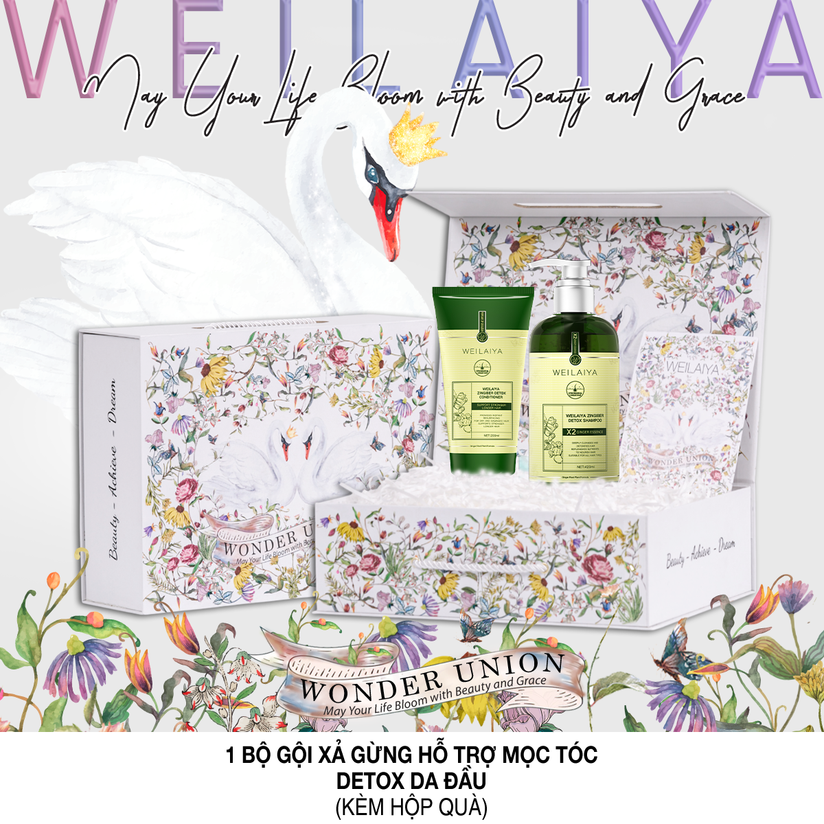 Hộp quà thiên nga 1 cặp gừng detox