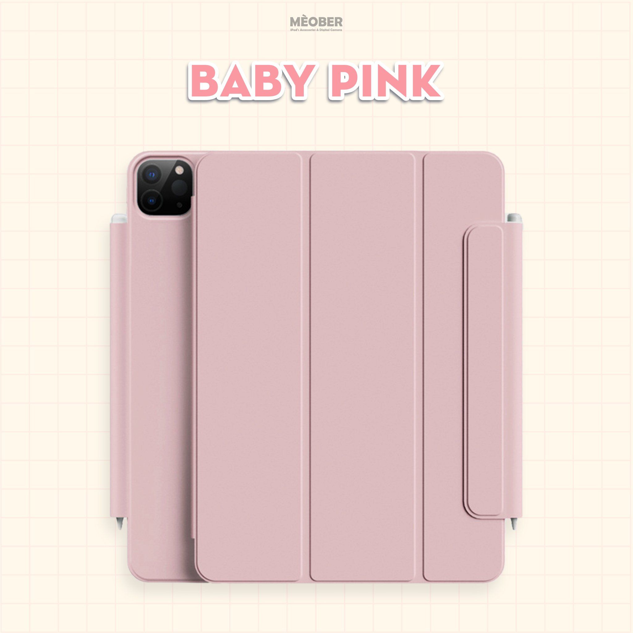 Bao da iPad case nam châm siêu mỏng smart folio cho Pro 11 Air 4 5 6 cover Mini 6 7 by MèoBer
