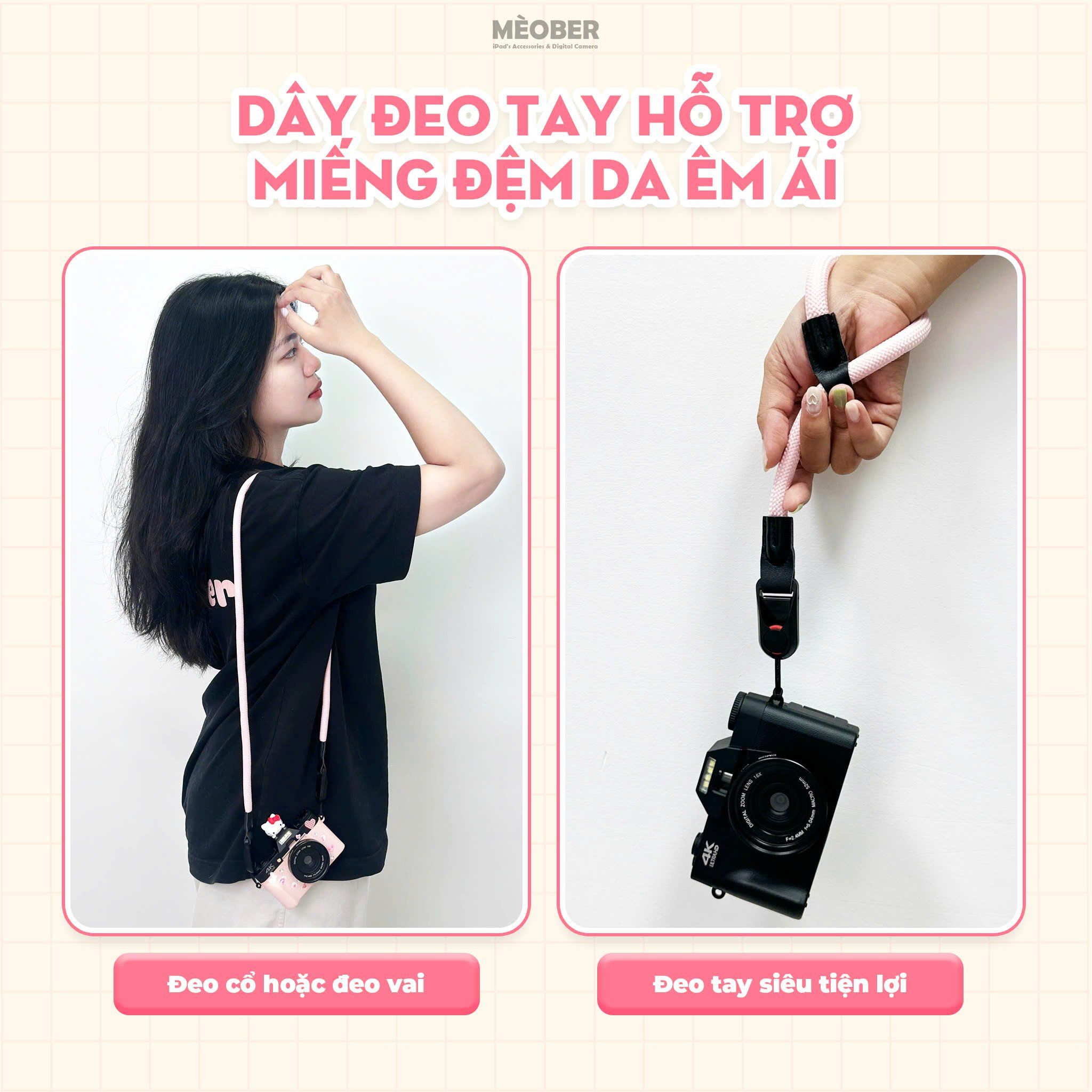 Dây đeo máy chụp hình Basic Fabric dây tròn hiện đại, đeo cổ & đeo tay by phụ kiện máy ảnh MèoBer
