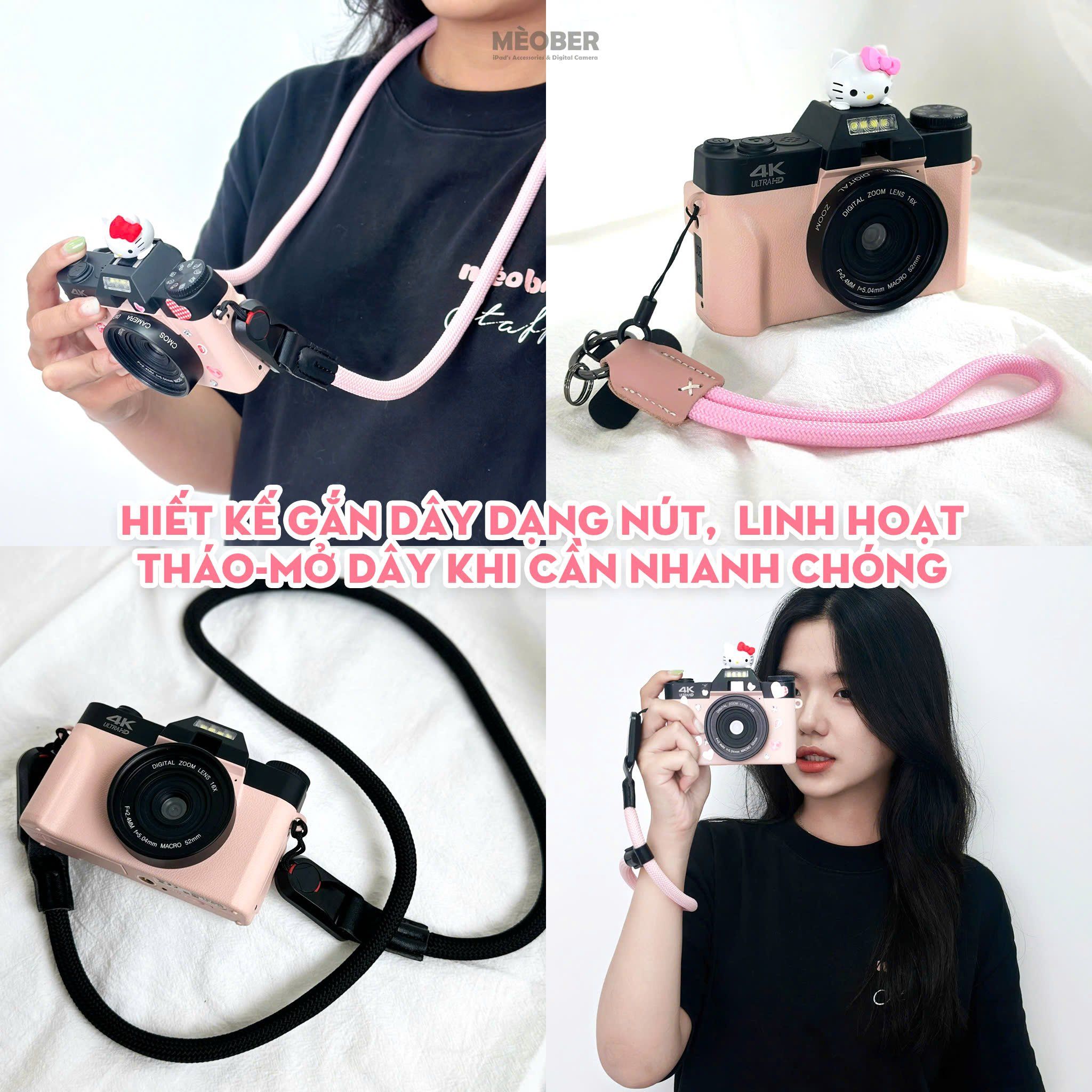Dây đeo máy chụp hình Basic Fabric dây tròn hiện đại, đeo cổ & đeo tay by phụ kiện máy ảnh MèoBer