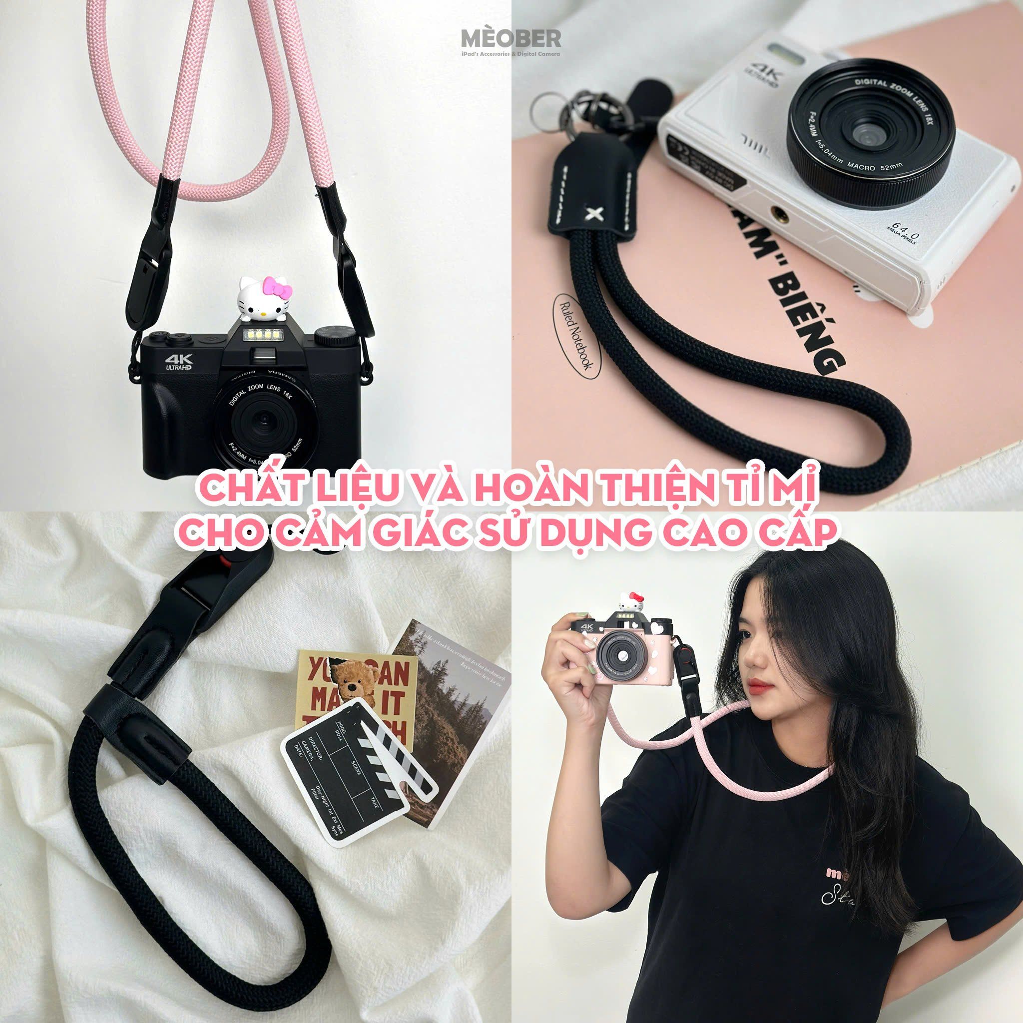 Dây đeo máy chụp hình Basic Fabric dây tròn hiện đại, đeo cổ & đeo tay by phụ kiện máy ảnh MèoBer