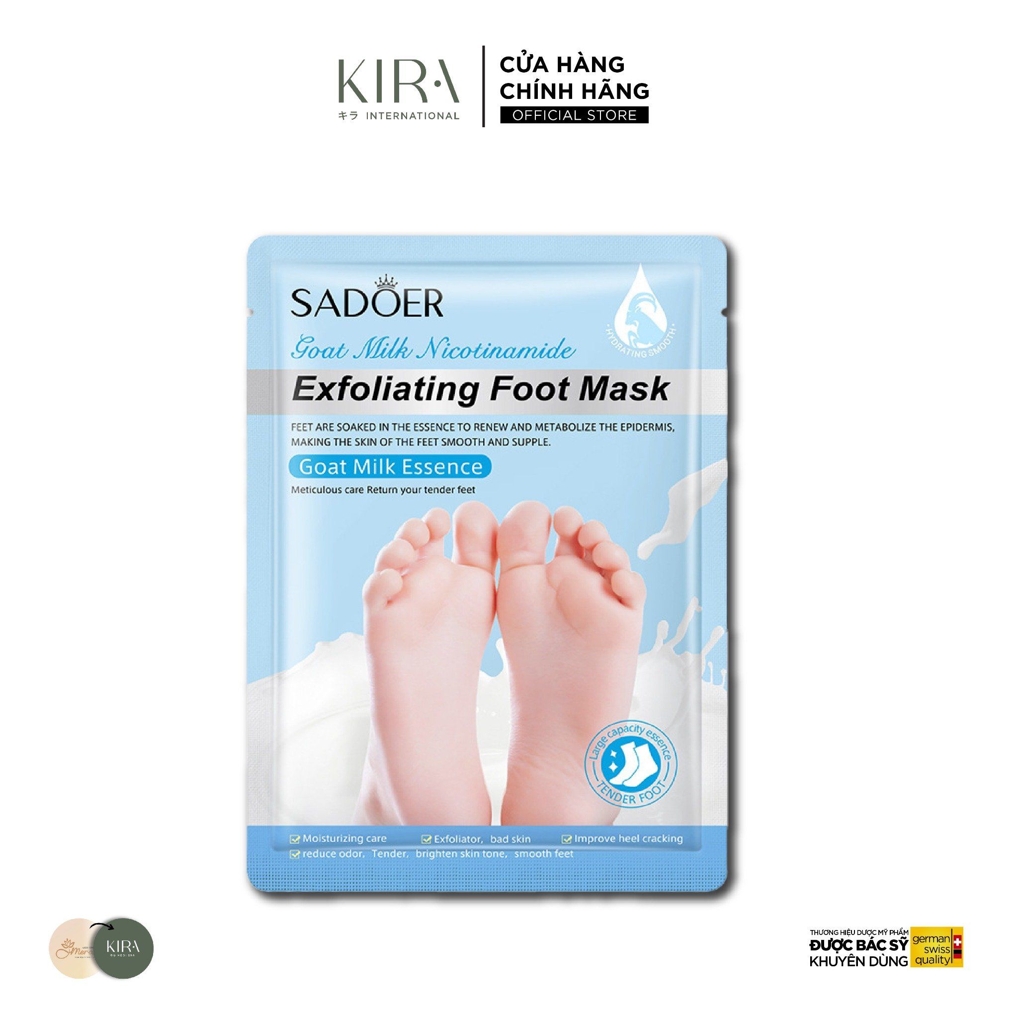 Mặt Nạ Dưỡng Da Chân Sữa Dê Làm Trắng Dưỡng ẩm, Dưỡng Móng Cao Cấp