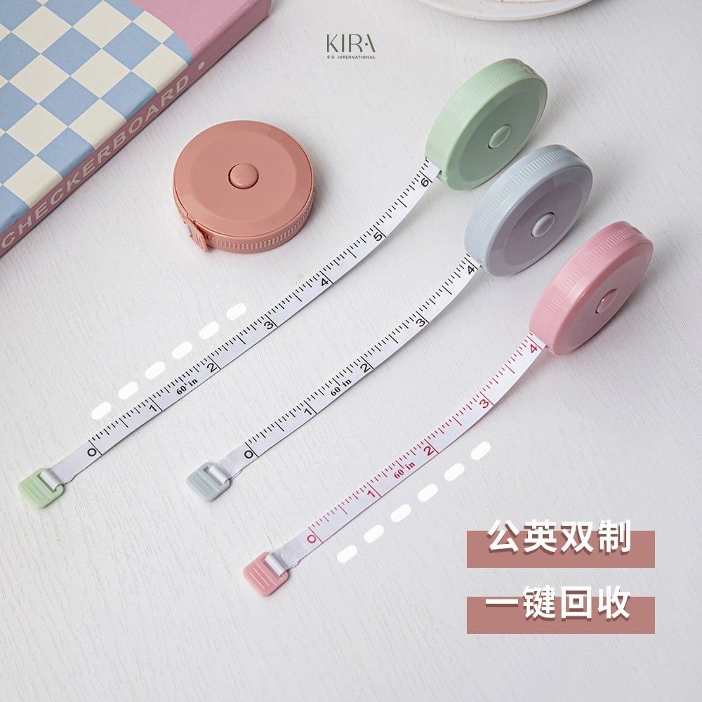 Thước dây mini cuộn tròn 1.5m – Thiết kế xinh xắn, tự động rút gọn, đo quần áo, cơ thể, đồ vật cực tiện