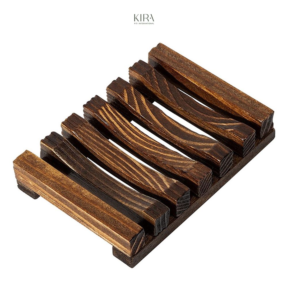 Kệ để xà phòng gỗ tre thiết kế thoát nước – Kệ xà phòng cổ điển giúp khô ráo, sạch sẽ, sang trọng cho nhà tắm