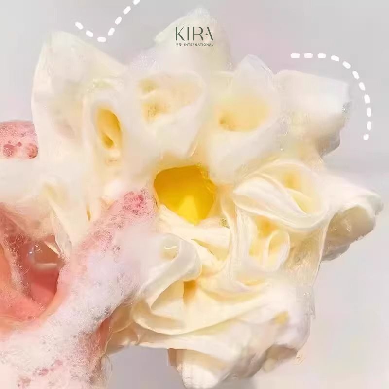 Bông tắm lưới mềm hình que kem – Tạo bọt mịn, nhanh khô, có dây treo tiện lợi – Dùng cho cả người lớn & trẻ em
