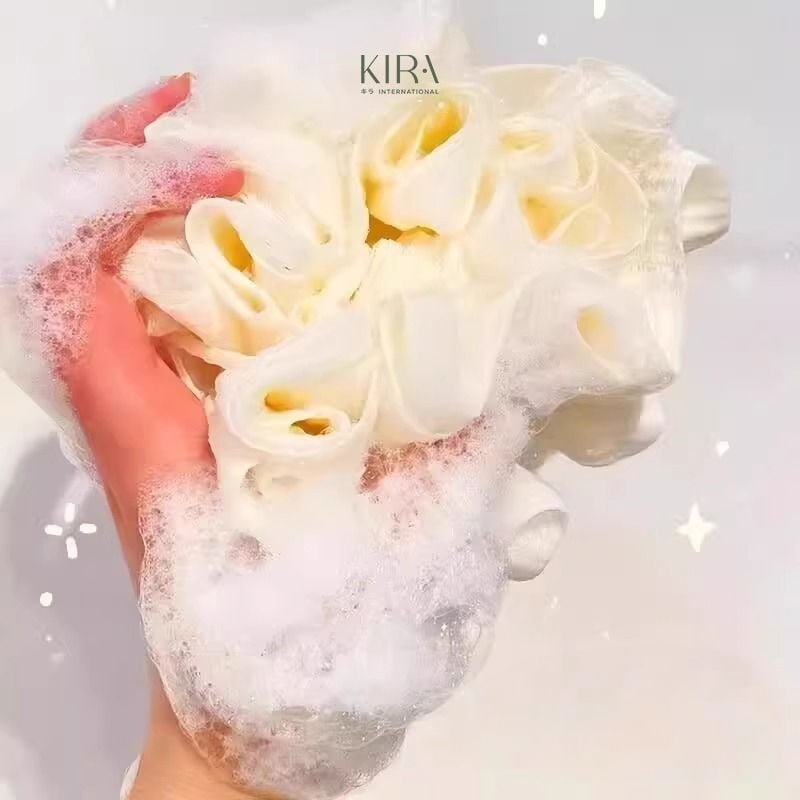 Bông tắm lưới mềm hình que kem – Tạo bọt mịn, nhanh khô, có dây treo tiện lợi – Dùng cho cả người lớn & trẻ em