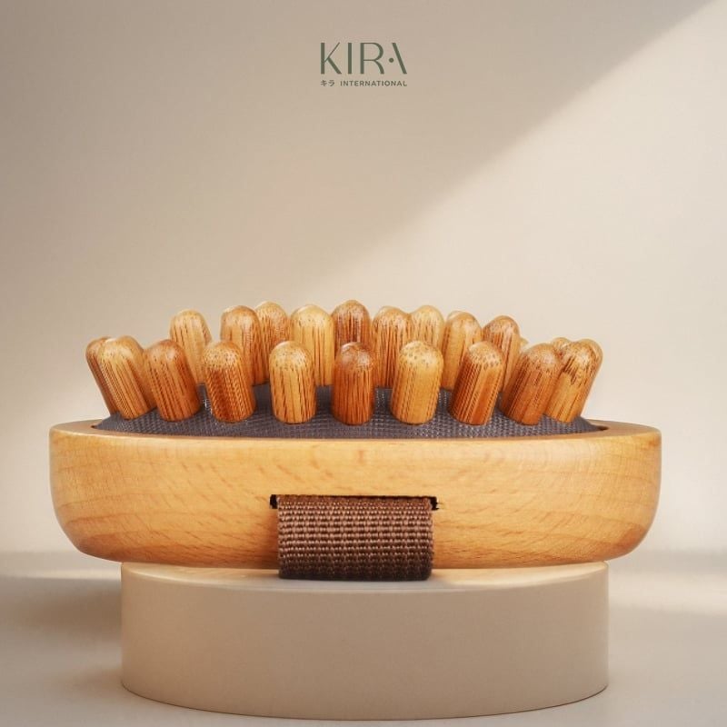 Bàn chải massage gỗ tự nhiên – Chải khô toàn thân, định hình cơ thể, giảm mỏi vai gáy, thư giãn mỗi ngày