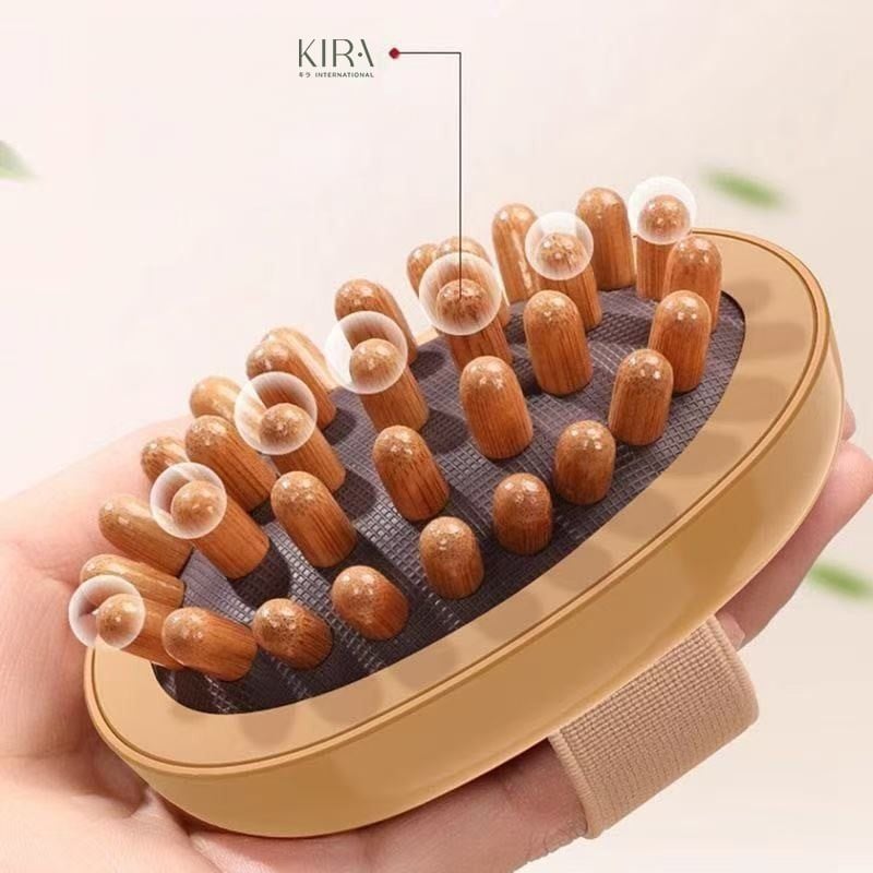 Bàn chải massage gỗ tự nhiên – Chải khô toàn thân, định hình cơ thể, giảm mỏi vai gáy, thư giãn mỗi ngày