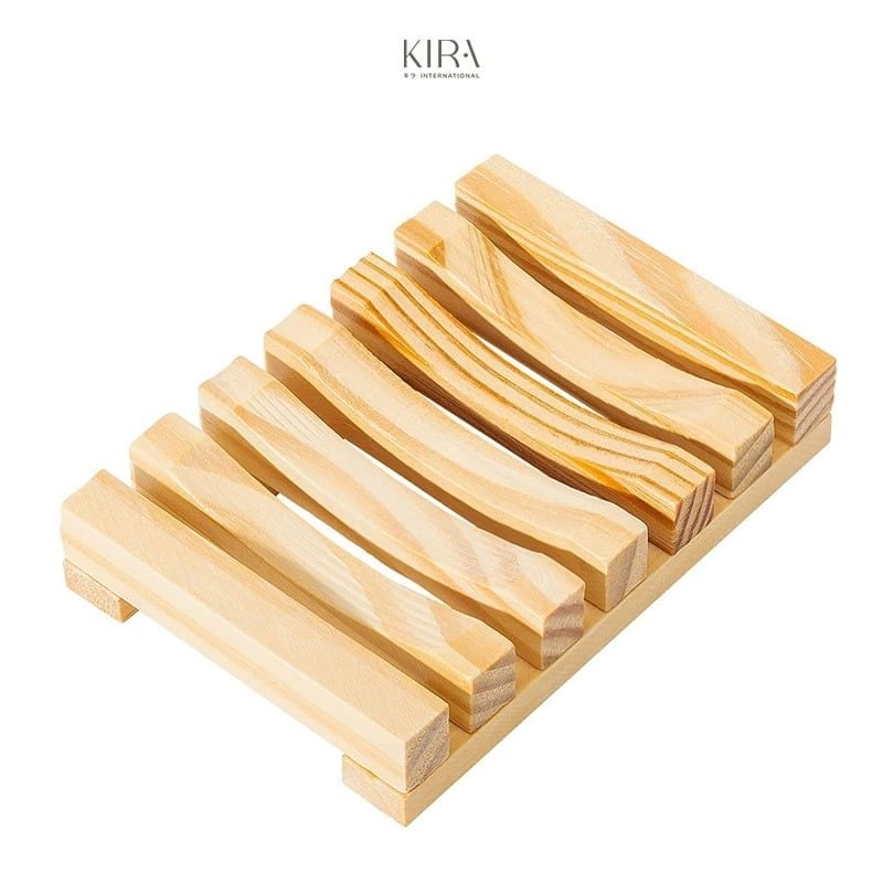 Kệ để xà phòng gỗ tre thiết kế thoát nước – Kệ xà phòng cổ điển giúp khô ráo, sạch sẽ, sang trọng cho nhà tắm