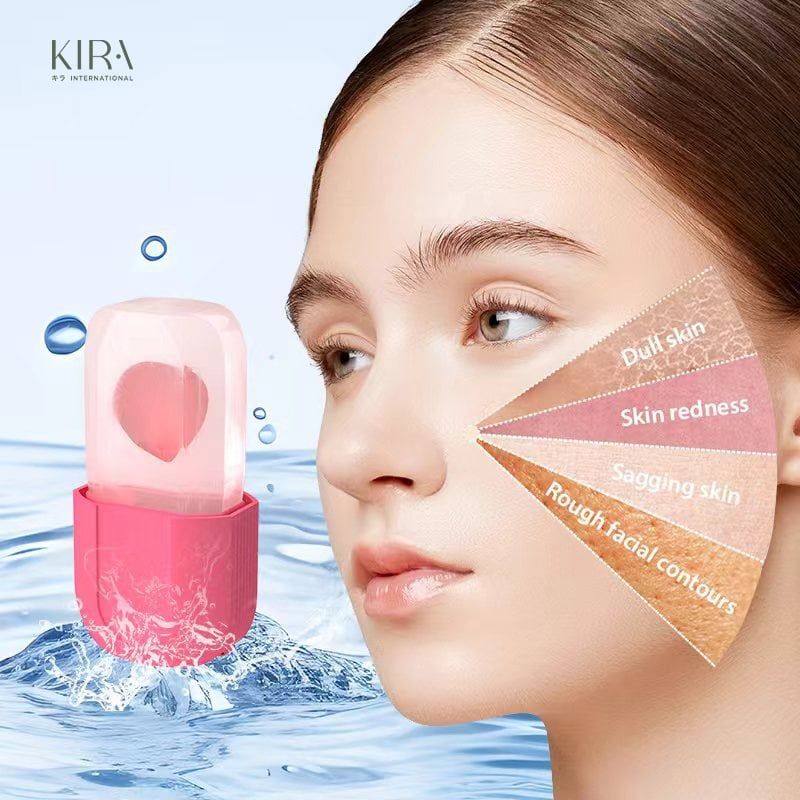 Khuôn làm đá massage mặt bằng silicone – Dụng cụ đá viên lạnh se khít lỗ chân lông, giảm sưng, nâng cơ da mặt