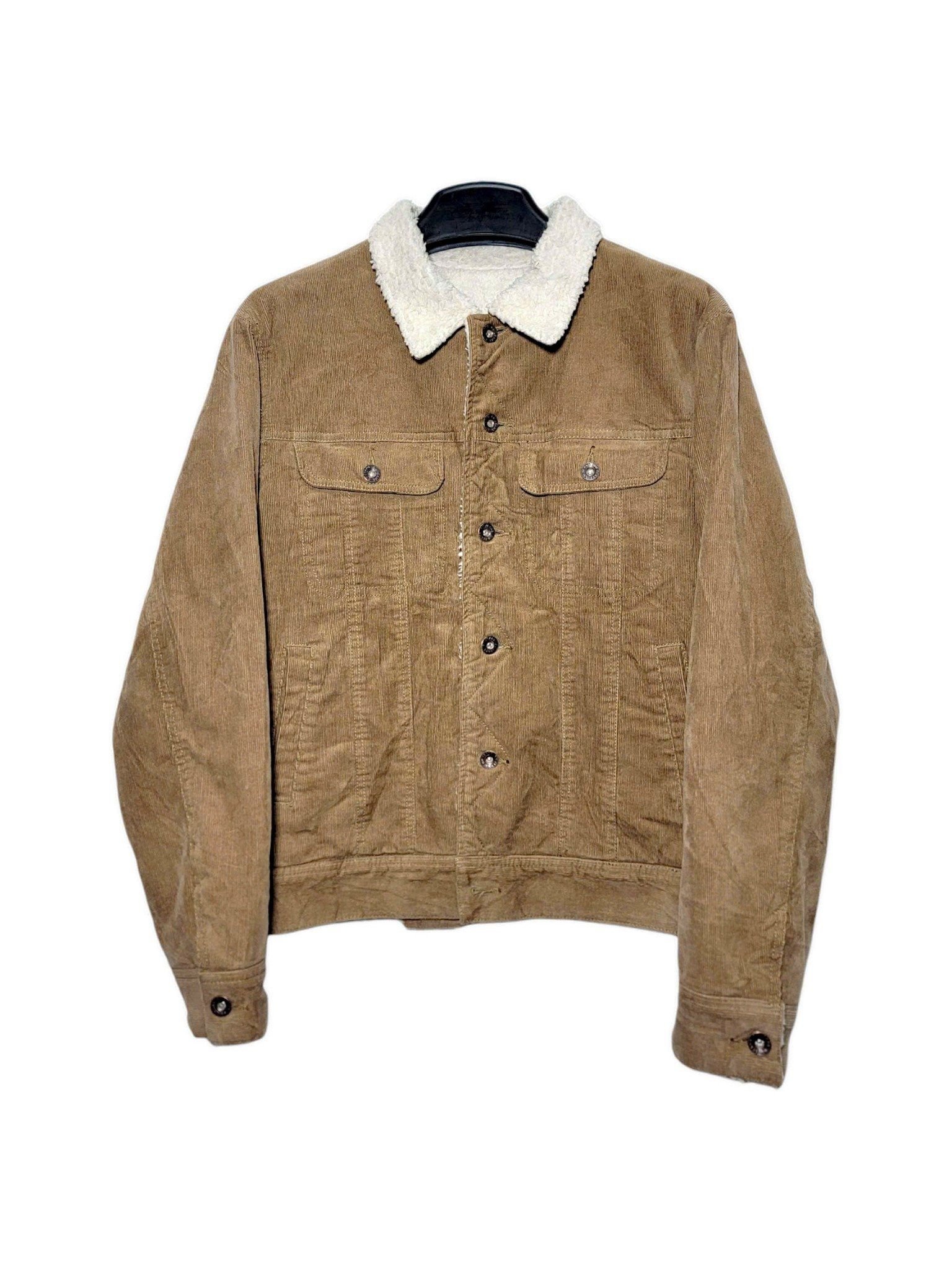 |SIZE L| GU DOUBLE POCKET BUTTON UP SHERPA JACKET AOL-7059