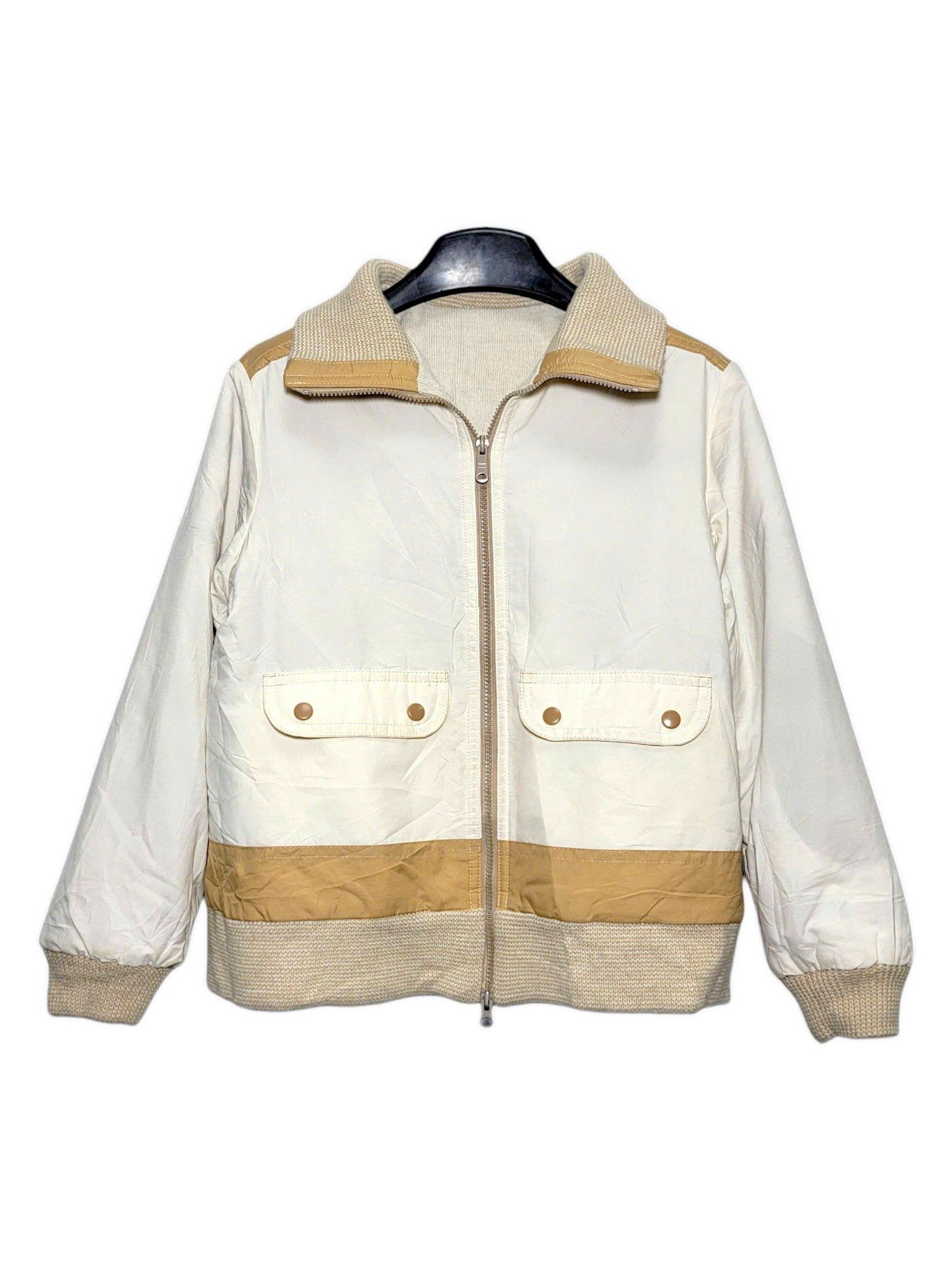|SIZE M| BLUE IMPULSE by MIZUNO VINTAGE BEIGE SKI-WEAR REVERSIBLE JACKET AOM-007