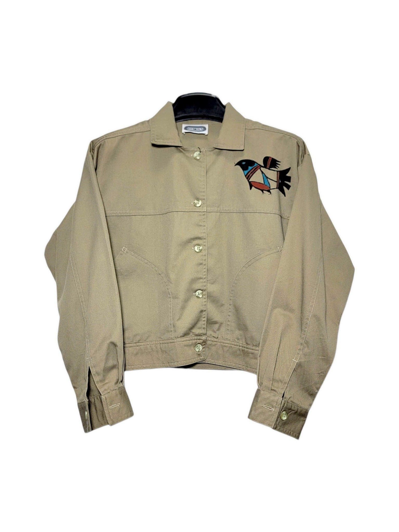 |SIZE L| HAMILTON CROPPED DOUBLE POCKET BUTTON UP JACKET AOL-173
