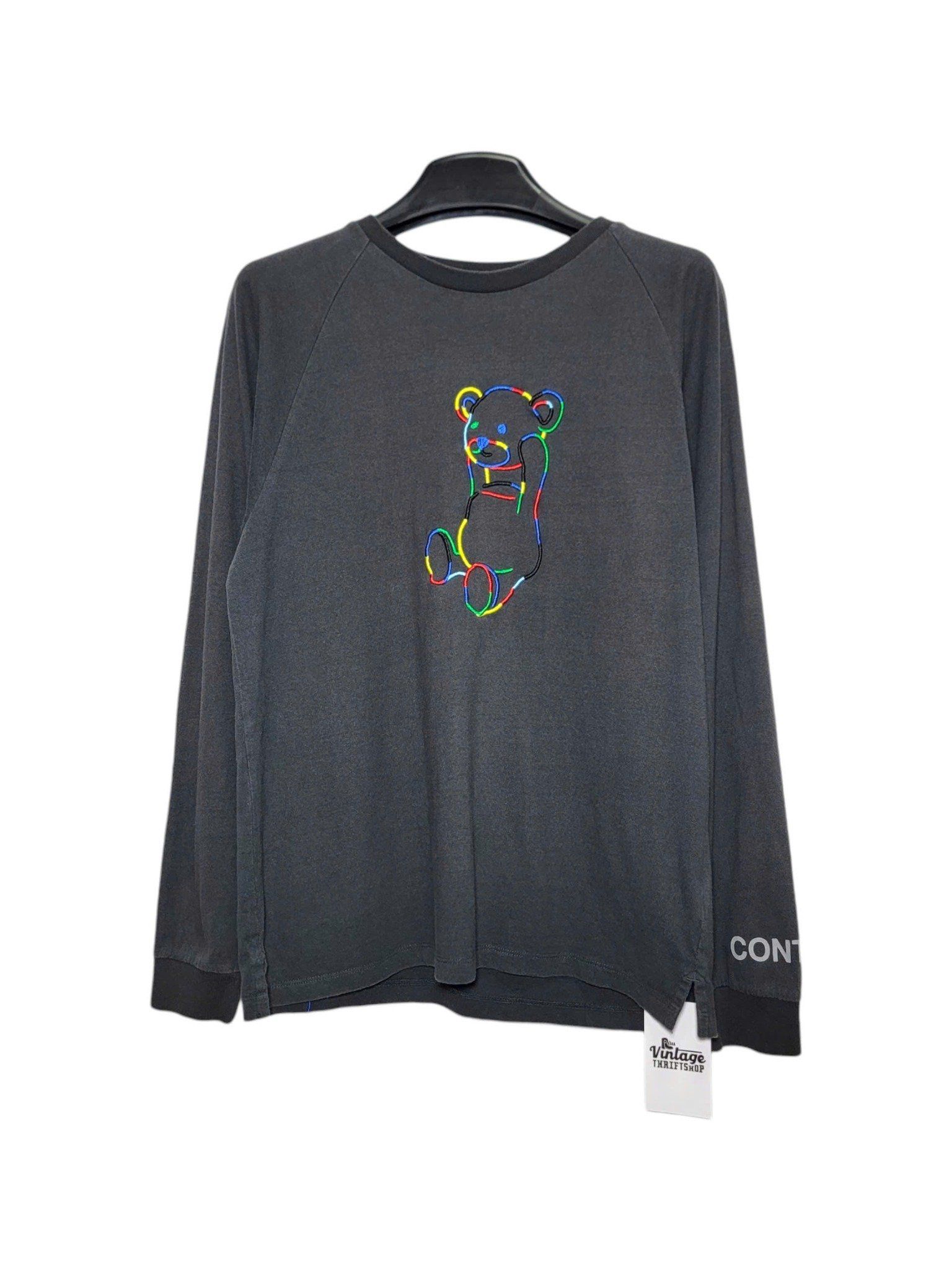 |SIZE M| GRANIPH MULTICOLOR BEAR EMBROIDERED LONG SLEEVE T-SHIRT AOM-7096
