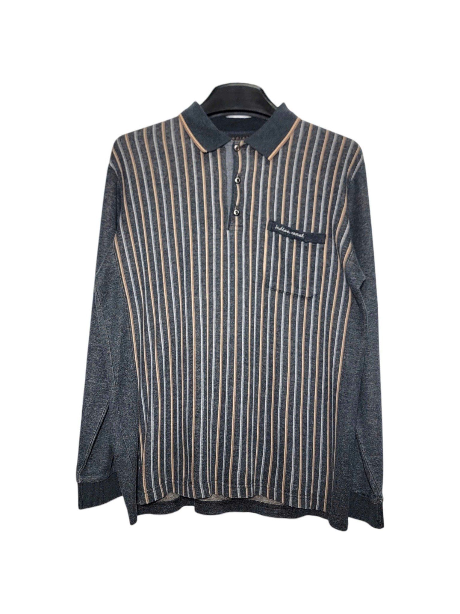 |SIZE XL| INDIAN TRIPPED POCKET LONG SLEEVE T-SHIRT AOXL-7098