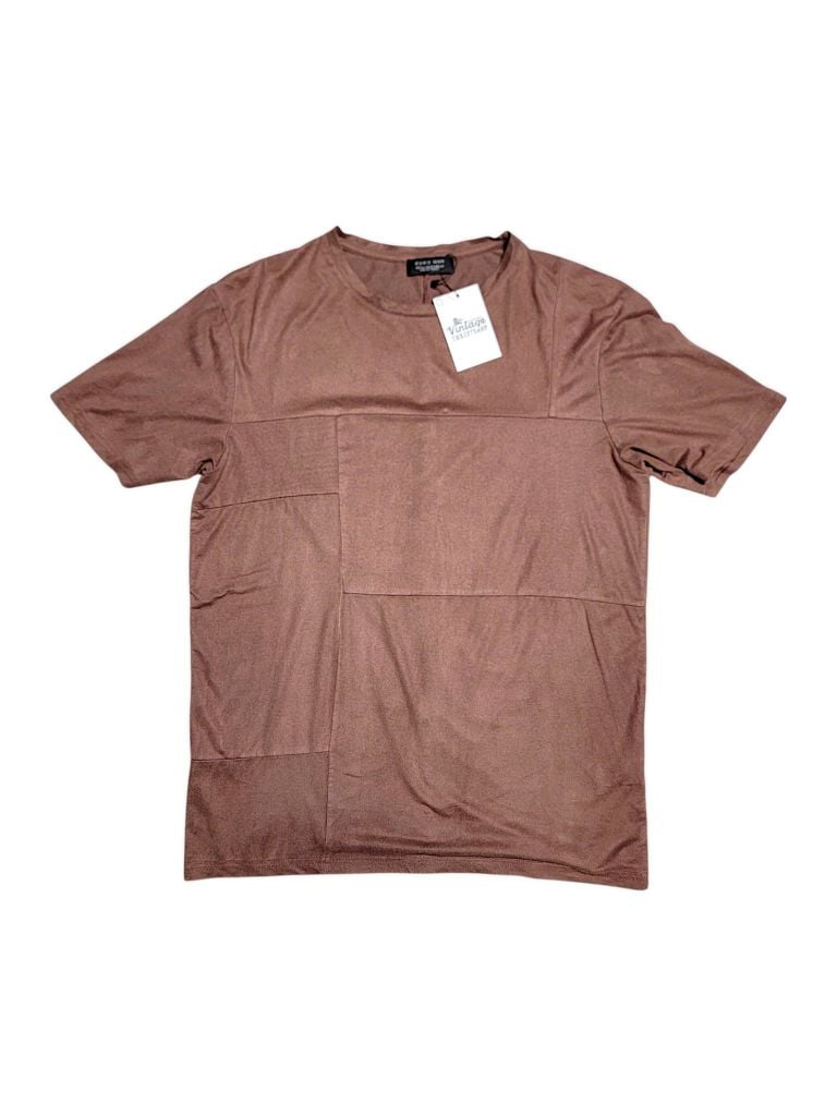 |SIZE M| ZARA MAN PANEL SEAM EARTH-TONE T-SHIRT AOM-6965