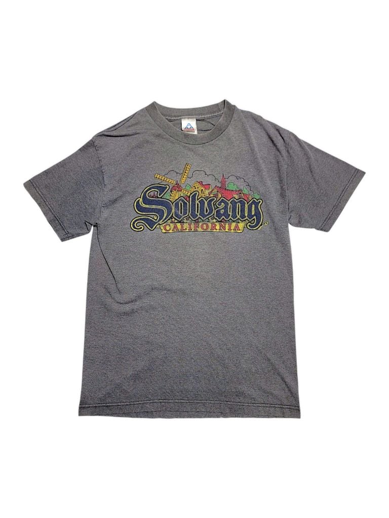 |SIZE M| ALSTYLE APPAREL ACTIVEWEAR VINTAGE SOLVANG CALIFORNIA SINGLE STITCH T-SHIRTS AOM-5867
