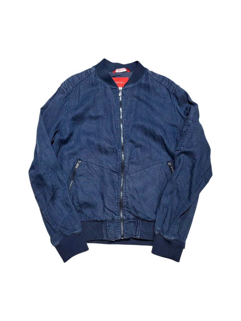 |SIZE XL| ZARA MAN DOUBLE ZIP POCKET ZIP-UP BOMBER JACKET AOXL-7006