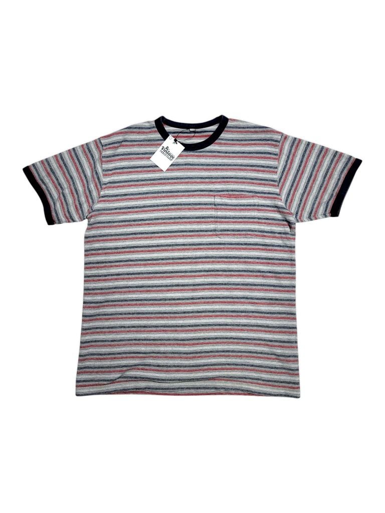 |SIZE L| UNIQLO VINTAGE 90S MULTICOLOR STRIPED POCKET T-SHIRT AOL-6979