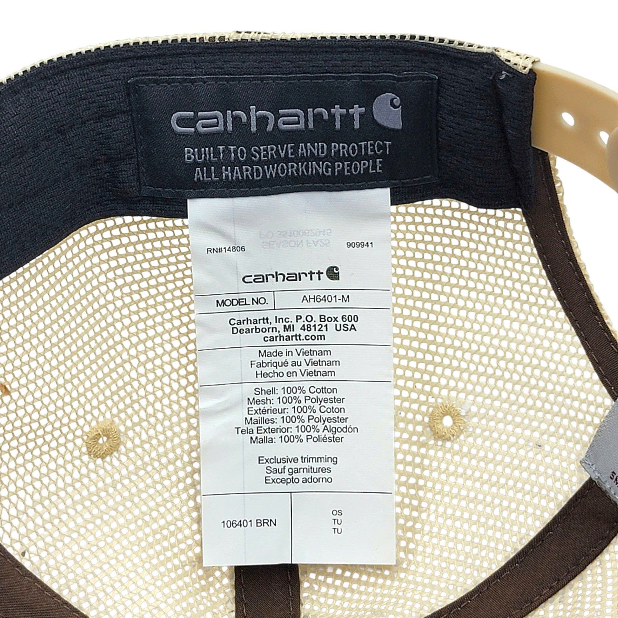 CARHARTT LOGO C BROWN CAP AH6401-BR