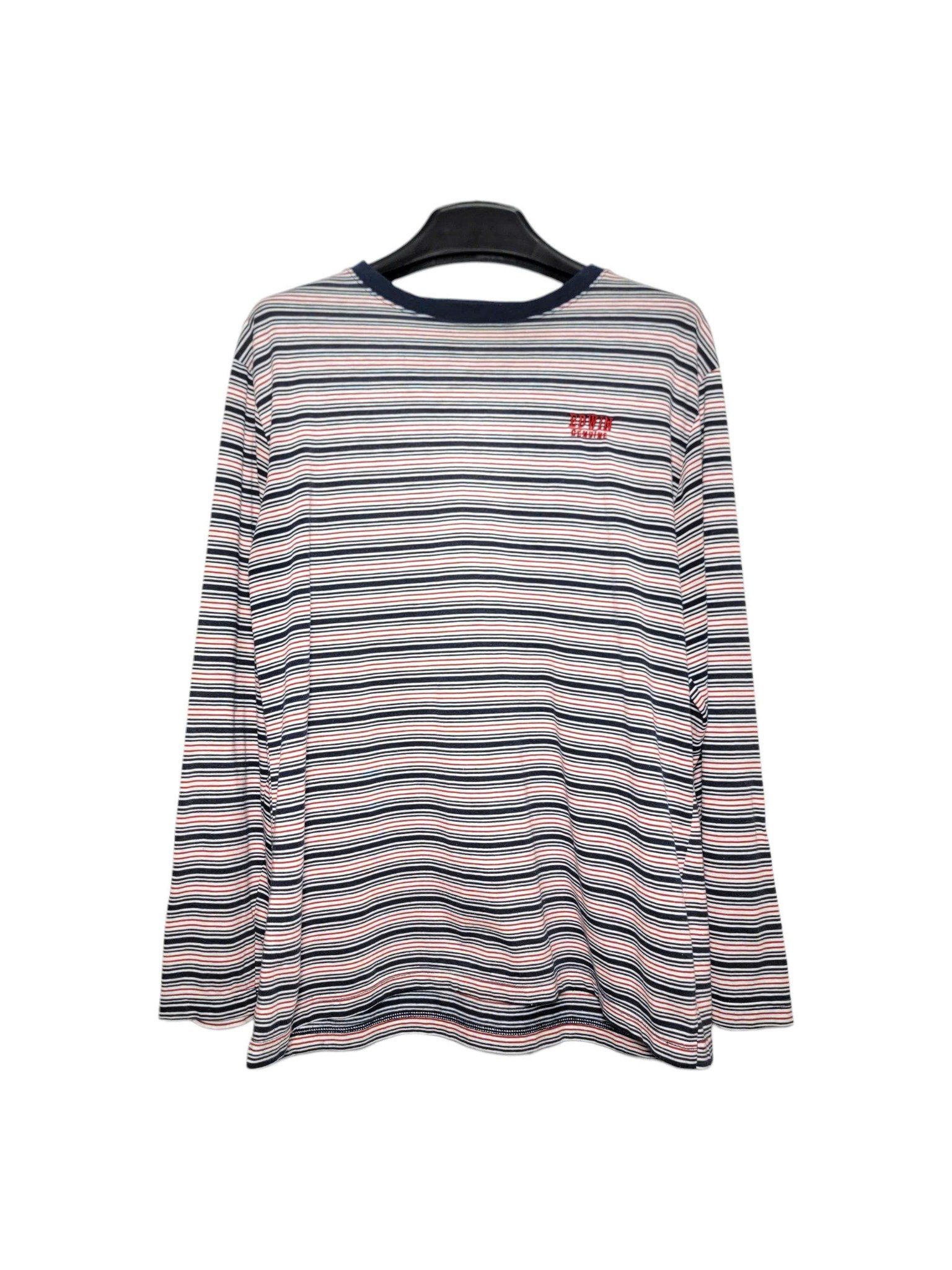 |SIZE XL| EDWIN STRIPED LONG SLEEVE T-SHIRT AOXL-7106