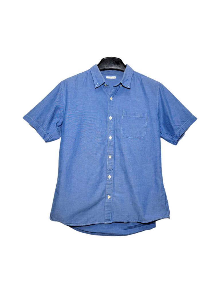 |SIZE M| GU POCKET BUTTON UP SHORT SLEEVE SHIRT AOM-7055