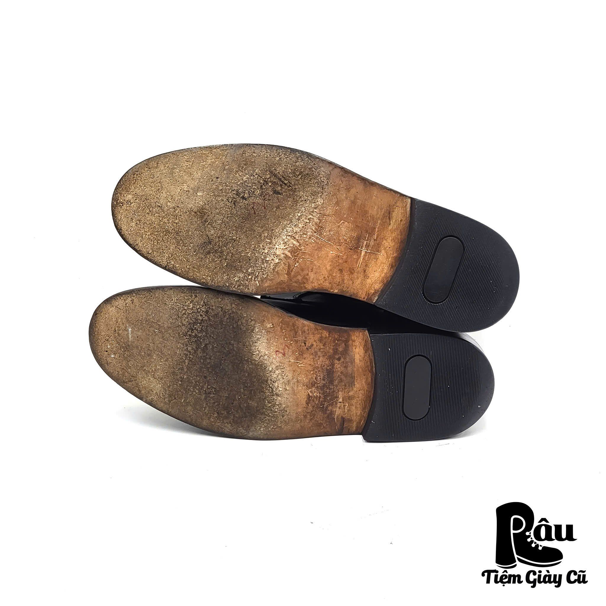 |SIZE 43| BERT PULITZER BLACK CAPTOE SINGLE MONK STRAP SHOES Z43-6913