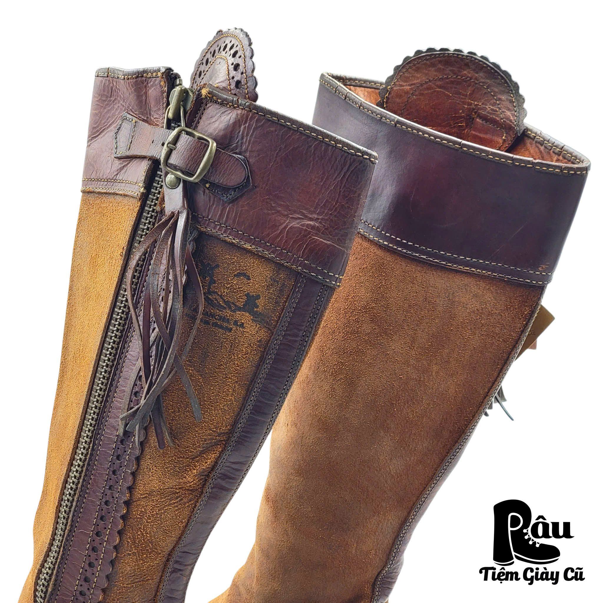 |SIZE 38.5| MIRAMANCHA VINTAGE HANDMADE TRADITION EQUESTRIAN RIDING BOOT Z38.5-6967
