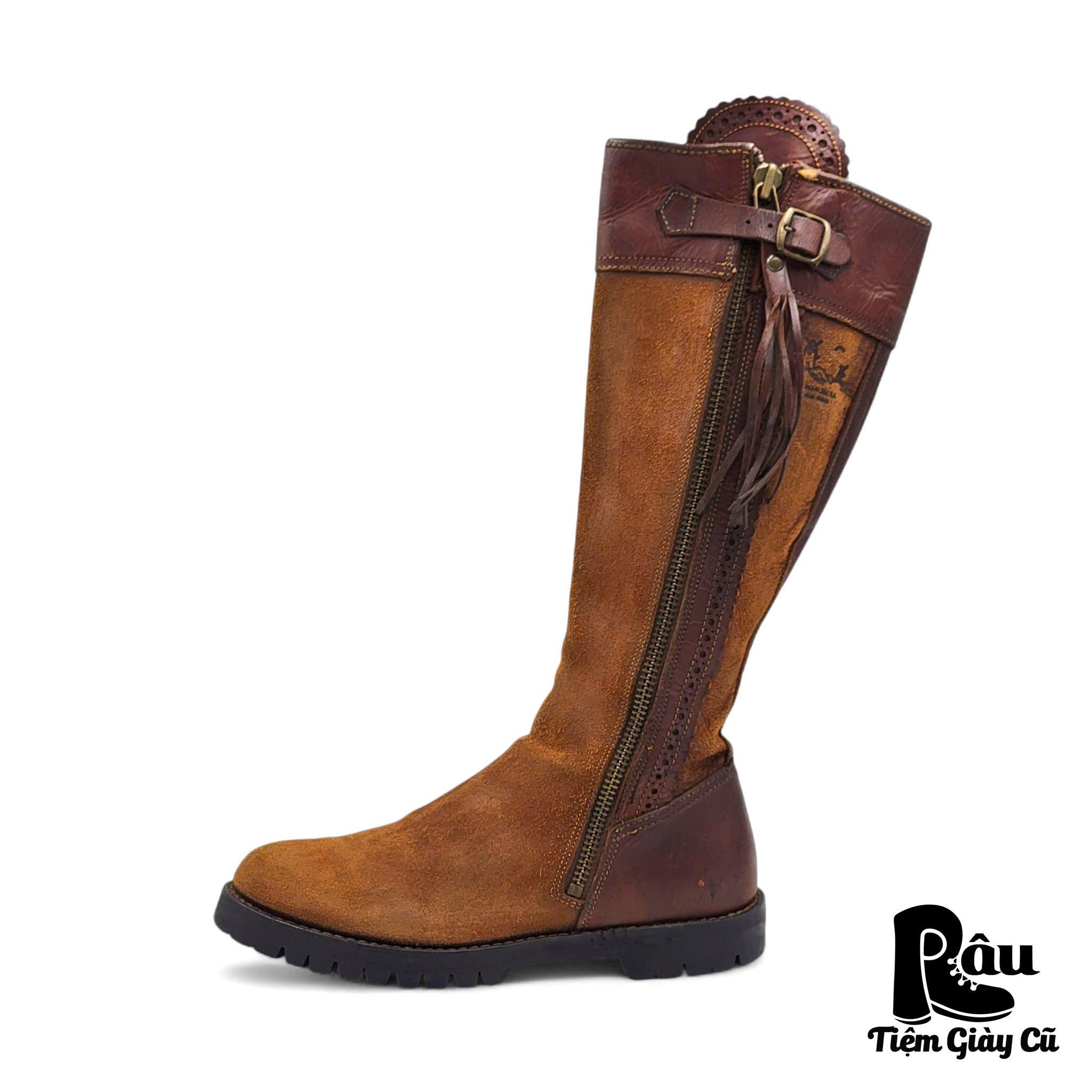 |SIZE 38.5| MIRAMANCHA VINTAGE HANDMADE TRADITION EQUESTRIAN RIDING BOOT Z38.5-6967