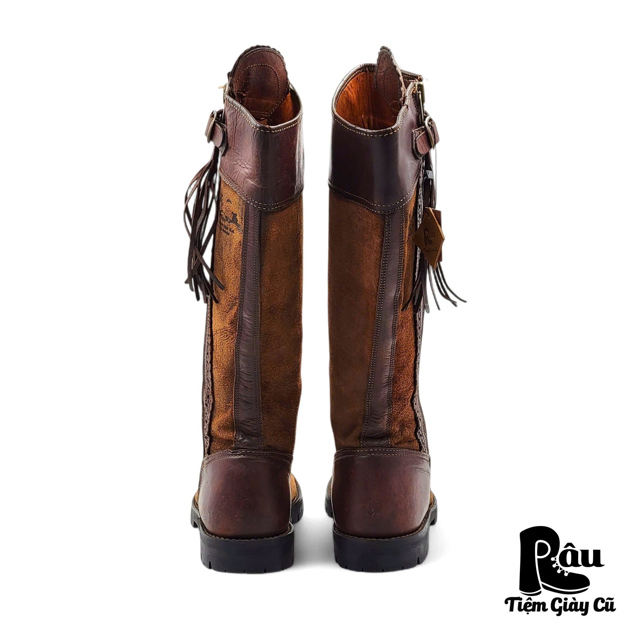 |SIZE 38.5| MIRAMANCHA VINTAGE HANDMADE TRADITION EQUESTRIAN RIDING BOOT Z38.5-6967