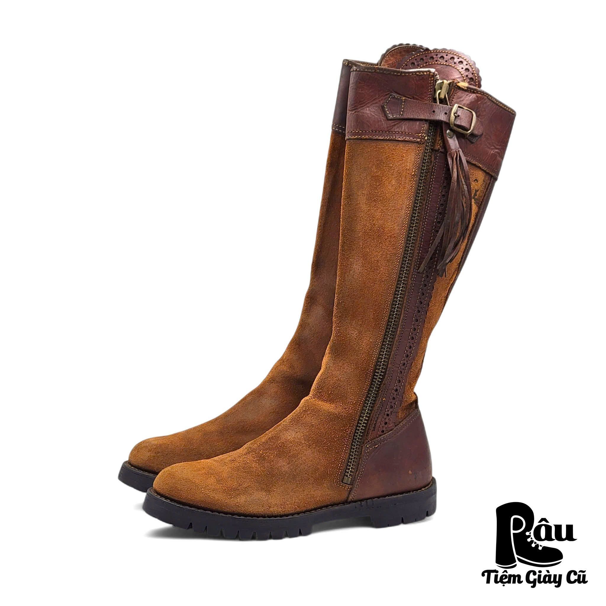 |SIZE 38.5| MIRAMANCHA VINTAGE HANDMADE TRADITION EQUESTRIAN RIDING BOOT Z38.5-6967