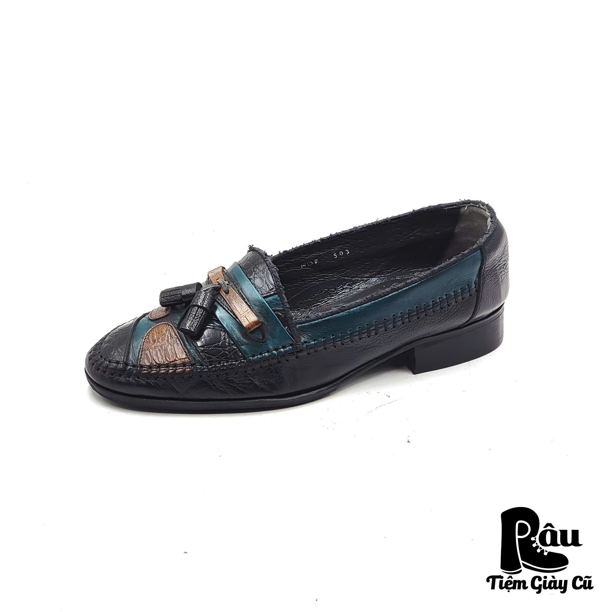 |SIZE 38.5| SAVATINI VINTAGE TASSEL LOAFER Z38.5-7029