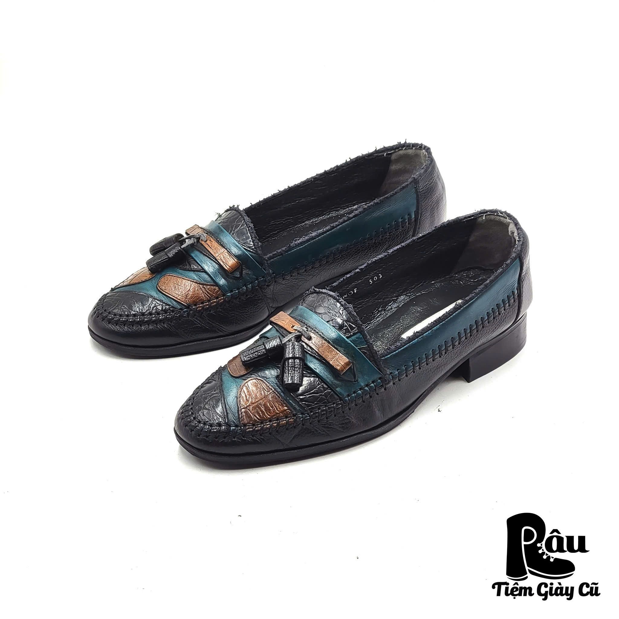 |SIZE 38.5| SAVATINI VINTAGE TASSEL LOAFER Z38.5-7029