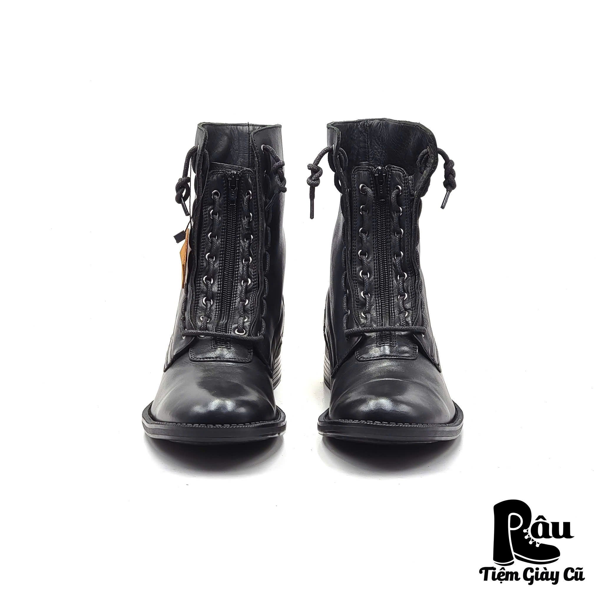 |SIZE 42| HAWKINS GT-5430 PROTAMODA UOMO FRONT-ZIP LACE-UP BOOT Z42-6850