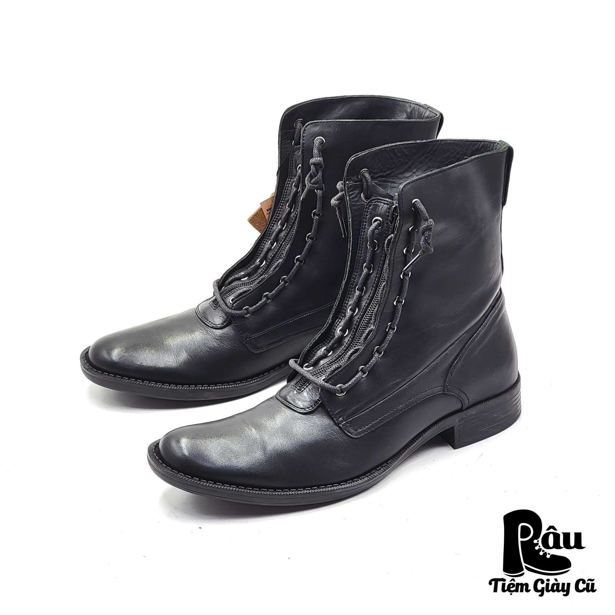 |SIZE 42| HAWKINS GT-5430 PROTAMODA UOMO FRONT-ZIP LACE-UP BOOT Z42-6850