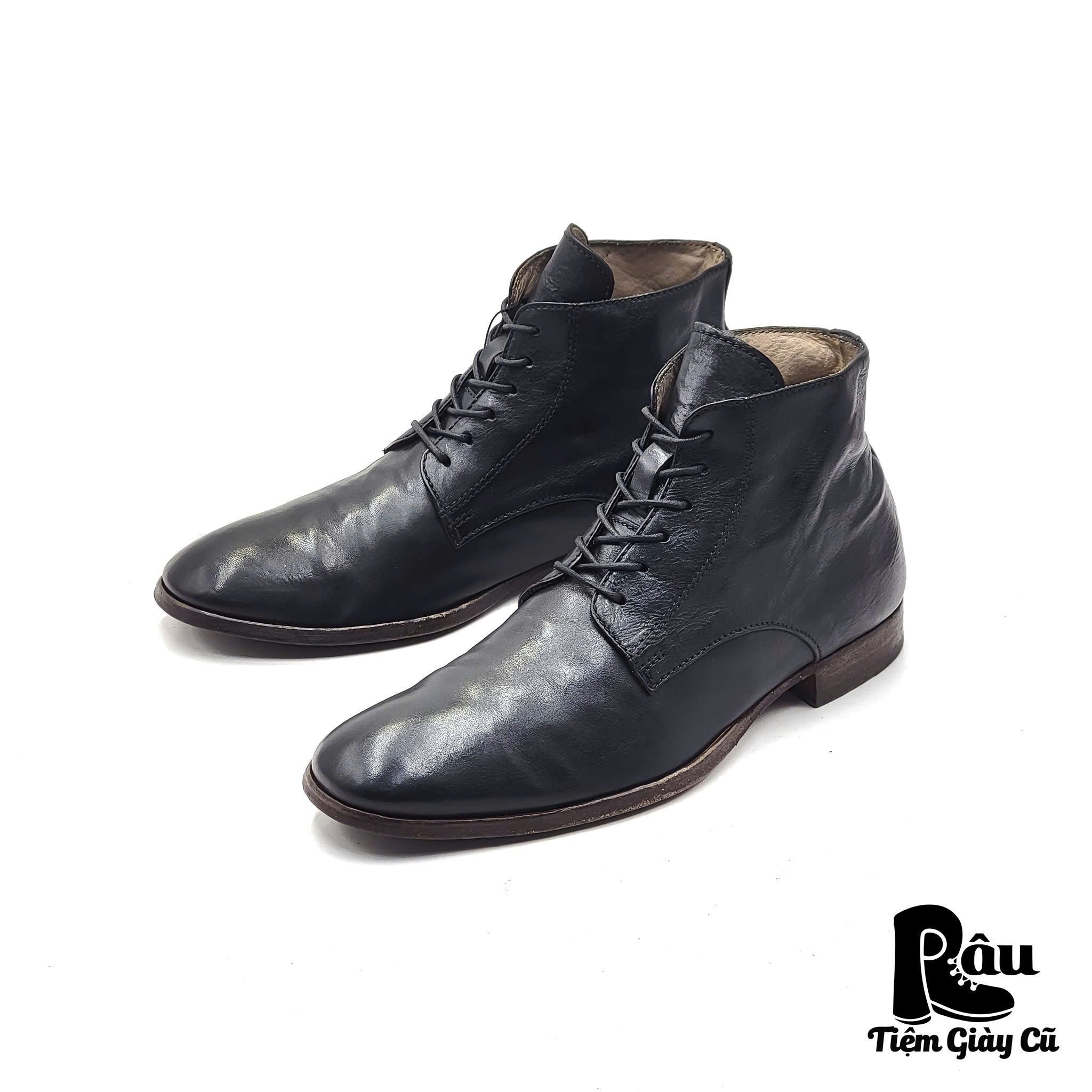 |SIZE 40| MOMA NERO ANKLE LACE-UP BOOT AS40-7042