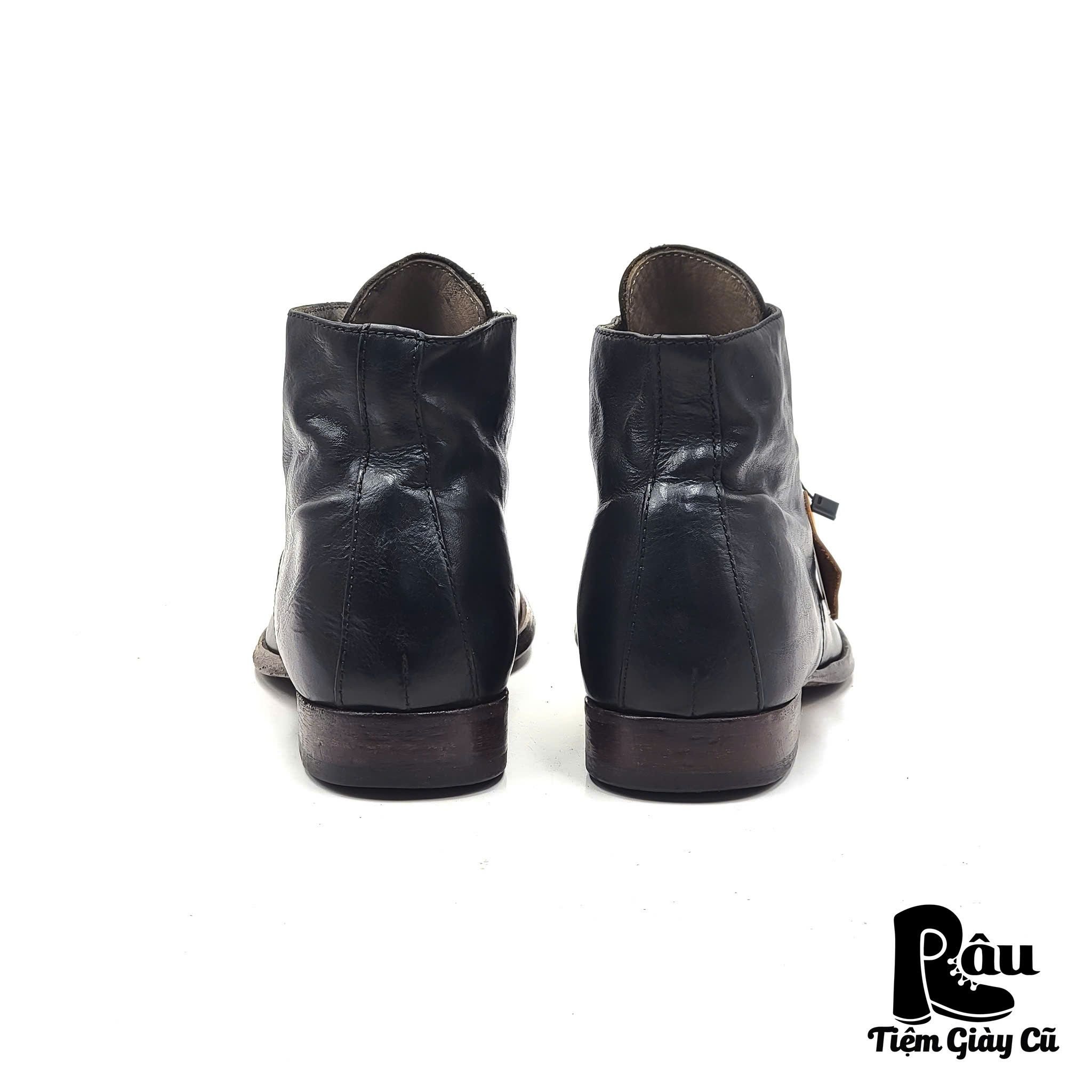 |SIZE 40| MOMA NERO ANKLE LACE-UP BOOT AS40-7042