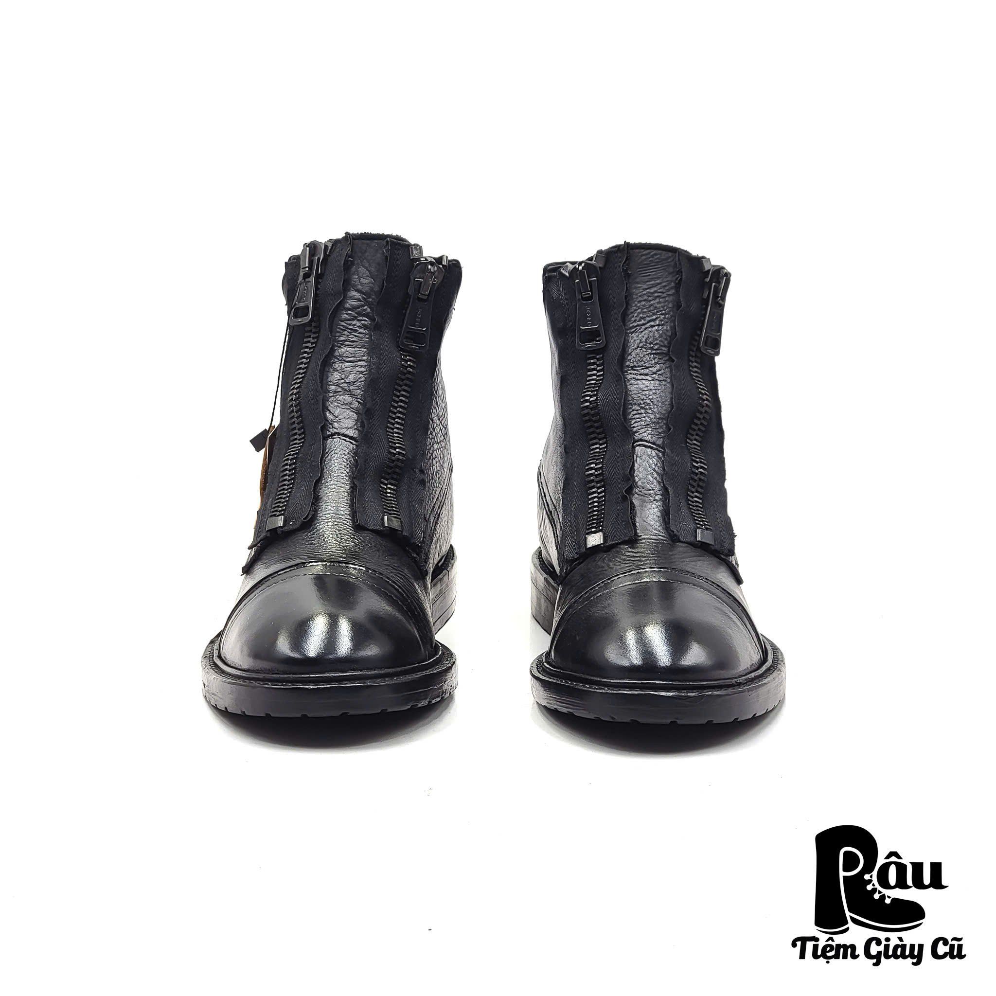 |SIZE 41| ALLSAINTS LACELESS FRONT-ZIP BOOT Z41-7034