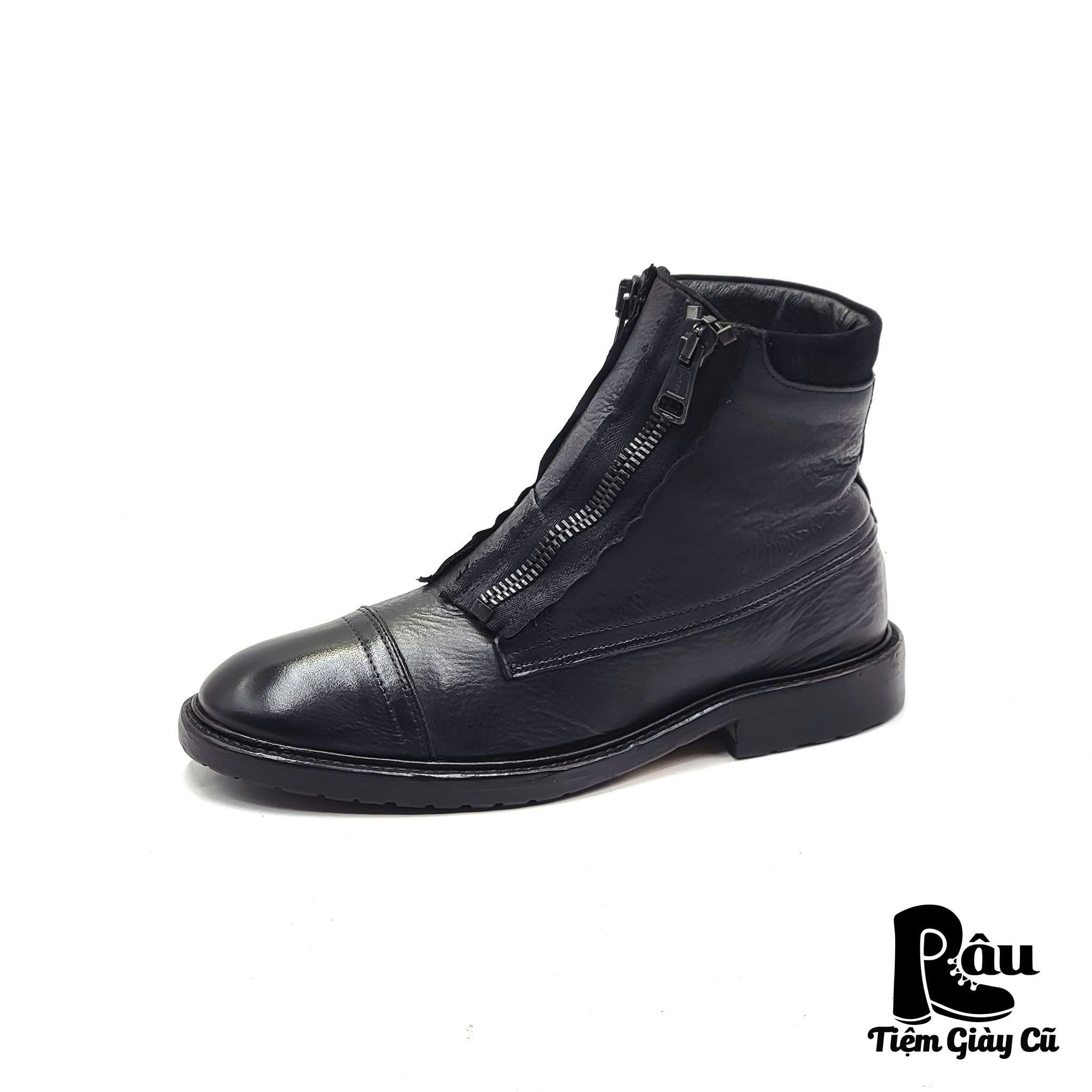 |SIZE 41| ALLSAINTS LACELESS FRONT-ZIP BOOT Z41-7034