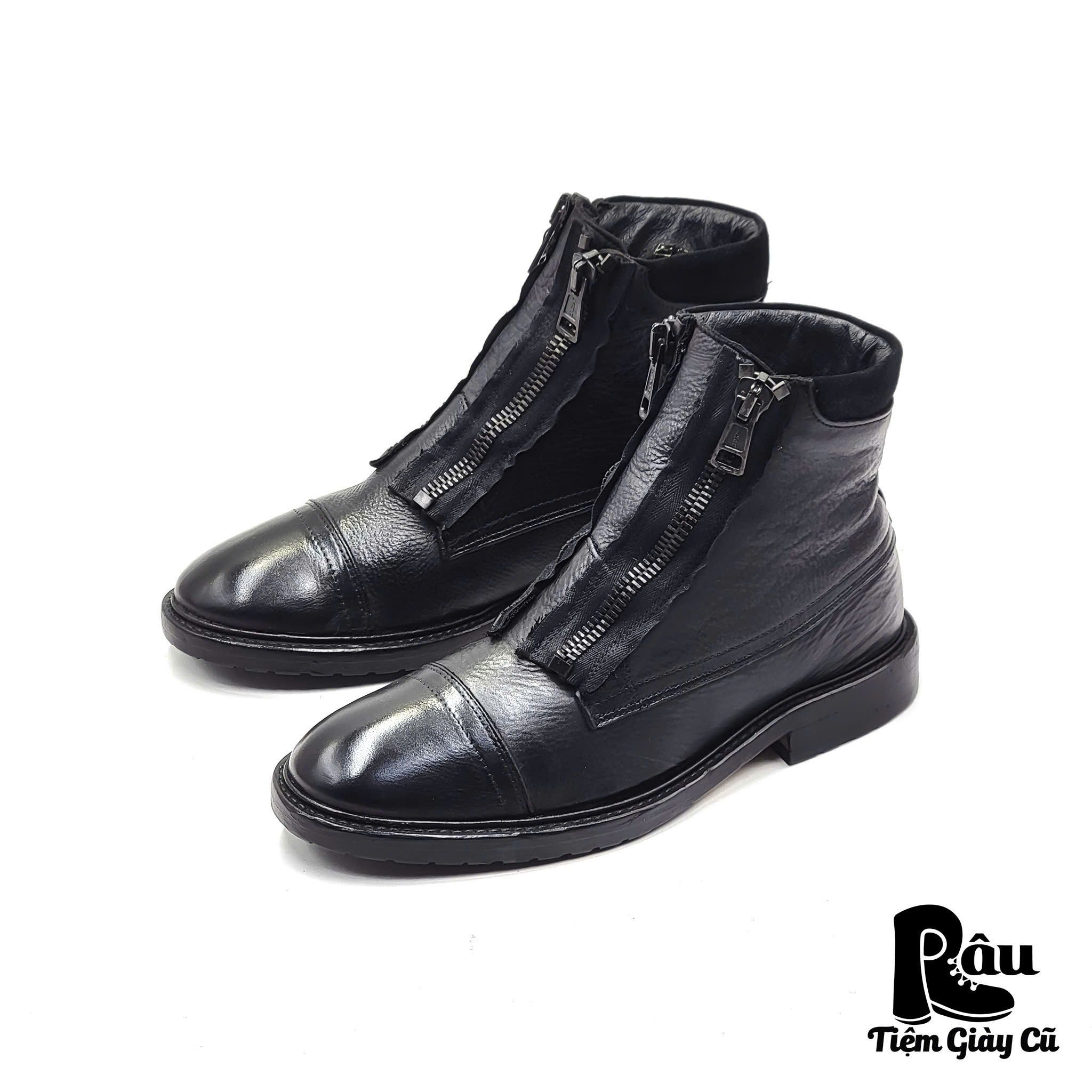 |SIZE 41| ALLSAINTS LACELESS FRONT-ZIP BOOT Z41-7034