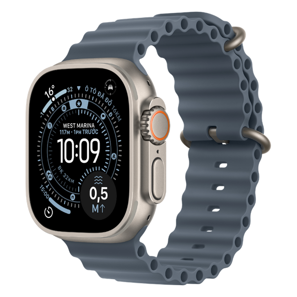 Apple Watch Ultra 3 GPS + Cellular - Mặt Natural Titanium 49mm - Dây Ocean Band - Chính hãng