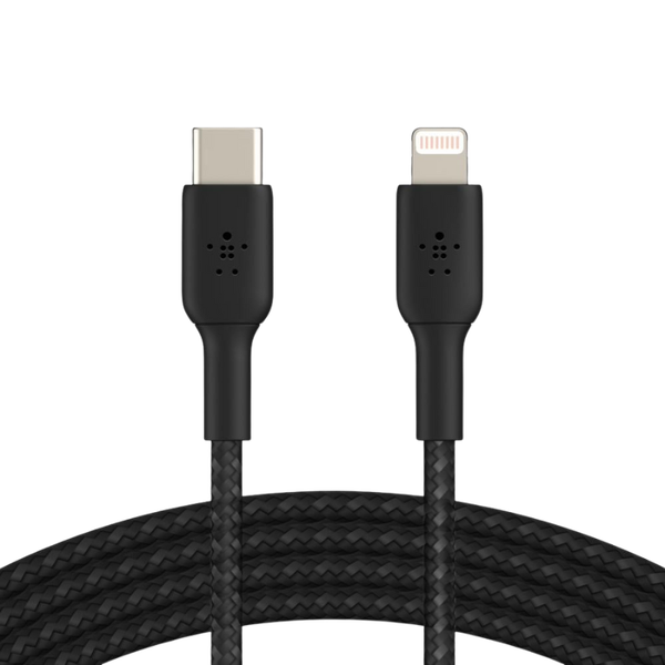 Cáp Sạc Belkin USB Type C - Lightning Vỏ Dù 30W Dài 1M - Hàng Chính Hãng