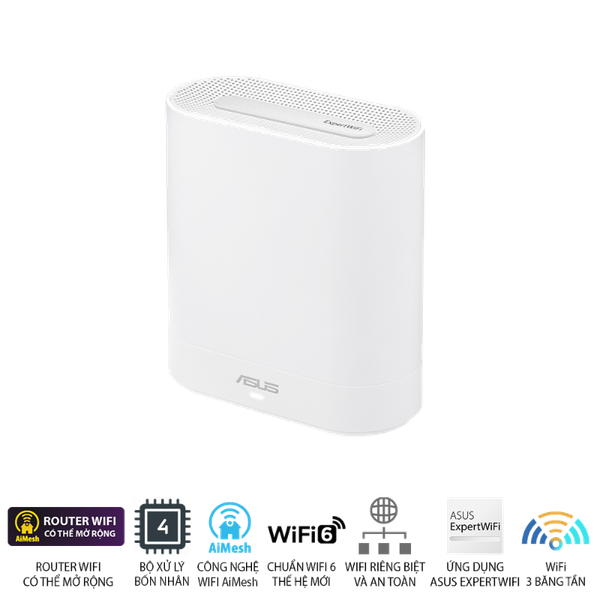 Router Mesh Wi-Fi 6 ASUS ExpertWiFi EBM68 AX7800 1-Pack