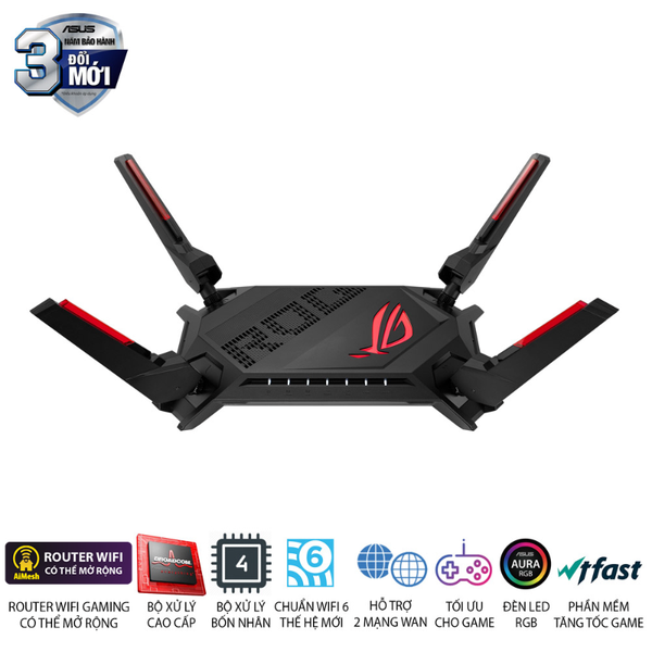Router Wi-Fi 6 Gaming ASUS ROG Rapture GT-AX6000