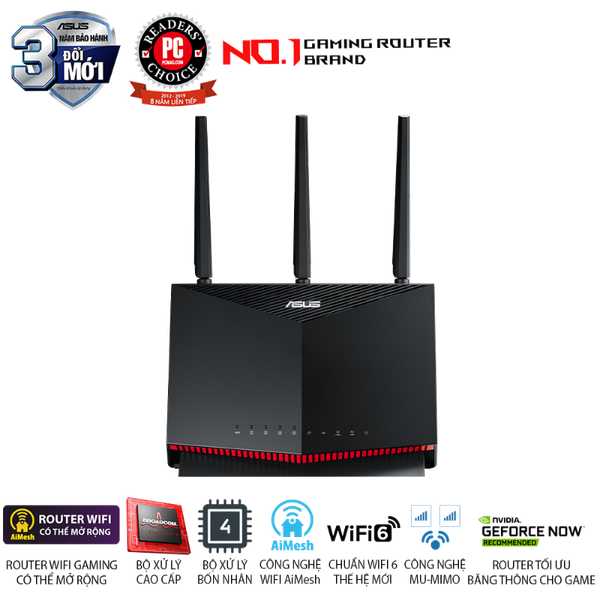 Router Wi-Fi 6 ASUS RT-AX86S AX5700