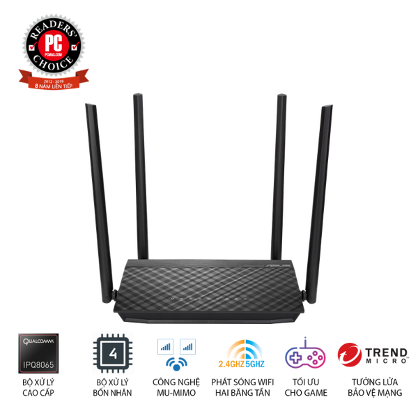 Router Wi-Fi ASUS RT-AC1500UHP AC1500 MU-MIMO