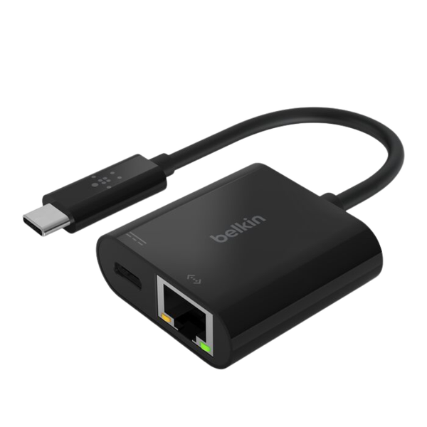 Adapter Chuyển Đổi Từ USB-C Sang GIGABIT ETHERNET, PD 60W Belkin - Hàng Chính Hãng
