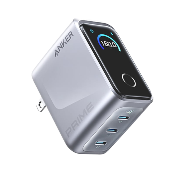 Sạc Anker Prime 160W (3C) Có Màn Hình LED Kèm Cáp USB-C - A2687 Chính Hãng