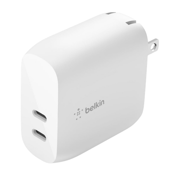 Adapter Sạc Nhanh Belkin 40W, USB-C PD 20W + USB-C PD 20W, Wall Charger - Hàng Chính Hãng