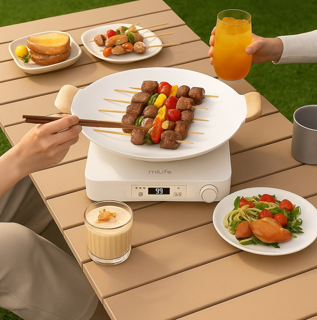 Bếp từ 99 mức nhiệt miLife Youth Lite N3P vuông công suất 2100W mâm từ lõi kép thuần đồng - Đun liu riu, hẹn giờ tắt bếp, bảo hành 12 tháng